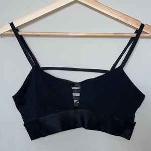 Bebe black crop top